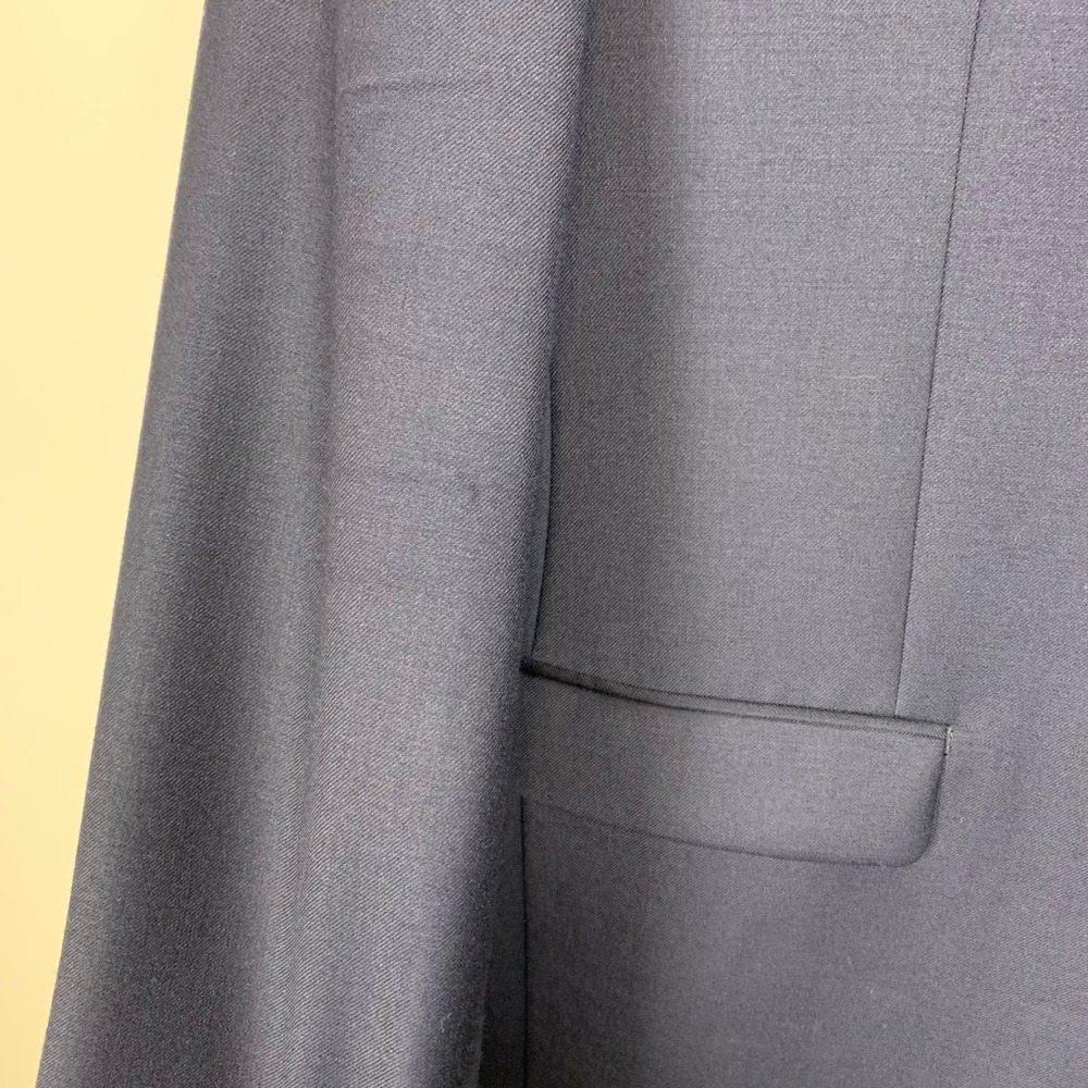 Lauren Ralph Lauren Blazer Mens 44L Navy Blue Gold Crest Button Wool Jacket - Picture 8 of 13